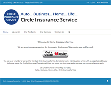 Tablet Screenshot of circleinsurance.com